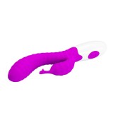 Pretty Love Hyman - Vibrator iepuraș, mov, 20 cm