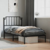 VidaXL Cadru pat metalic cu tăblie, negru, 90x200 cm