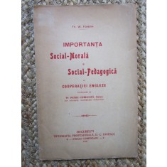 IMPORTANTA SOCIAL MORALA SI SOCIAL PEDAGOGICA A COOPERATIEI ENGLEZE - FORSTER