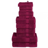 Gossi set de prosoape premium solund, 12 piese, bordo, 600 g/m2