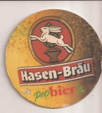 L2 - suport pentru bere din carton / coaster - Hasen-Brau