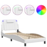Cumpara ieftin Cadru de pat, Viana, cu LED fara saltea, alb, 90x200 cm