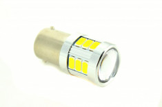 Bec o faza TV BA15S 5630 18SMD Portocaliu Canbus 9v-30v nonpolar TopCars foto