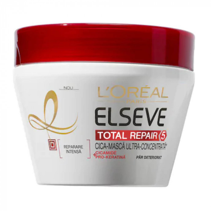 Masca pentru Par L&#039;OREAL Paris Elseve Total Repair 5, Par Deteriorat, 300 ml, Masca pentru Par Deteriorat, Masca de Par Reparatoare, Masca Reparatoare