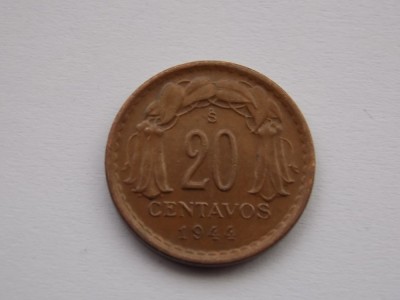 20 CENTAVOS 1944 CHILE foto