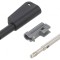 Conector Banană Negru 4mm 1kV 19A cu Izolație și Soclu Axial
