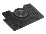 Stand Cooler Laptop Genesis Oxid 550, pana la 17.3 inch, 5 ventilatoare, Negru, Iluminare LED, Hub USB