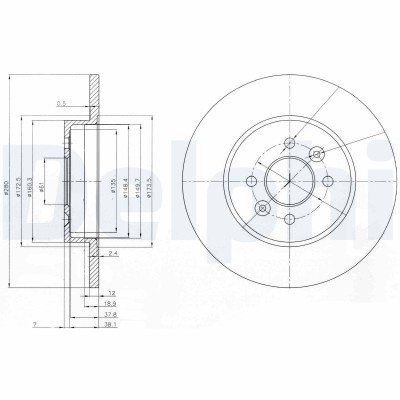DELPHI BG3992 Disc frana foto