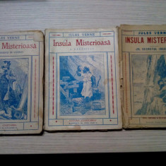 INSULA MISTERIOASA - 3 Vol. - Jules Verne - Ion Pas (trad.); Editura Cugetarea