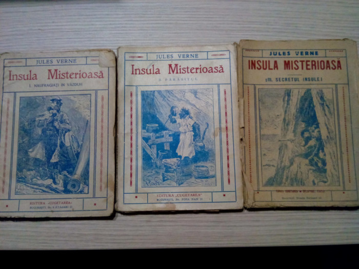 INSULA MISTERIOASA - 3 Vol. - Jules Verne - Ion Pas (trad.); Editura Cugetarea