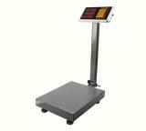 Cantar electronic Tolsen 300kg cu platforma inox 40x50cm, afisaj LED, baterie reincarcabila, conversie kg/lb, ideal depozite si piete