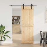 vidaXL Ușă glisantă NARVIK Natural și Negru 70 x 210 cm (152,5 cm) 3445251