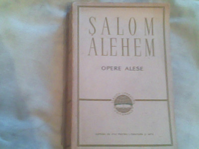 Opere alese-Salom Alehem foto