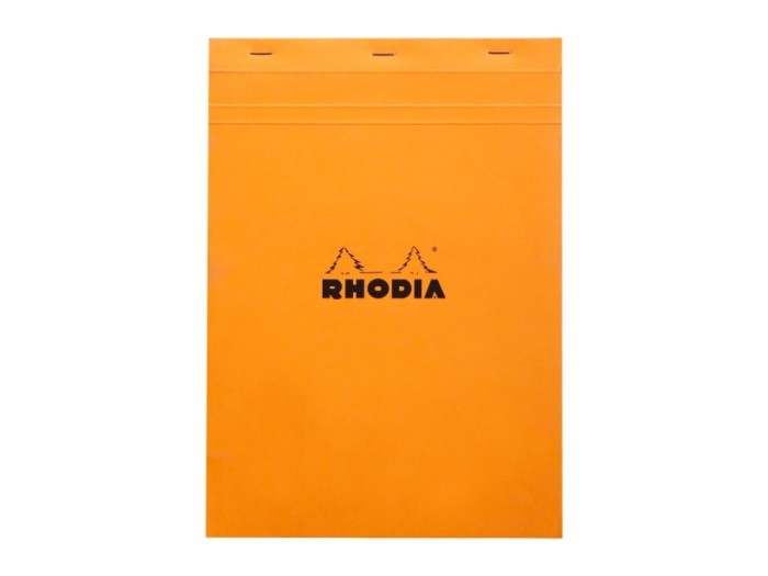 Blocnotes A4, capsat, 80 file, N?18, Rhodia Basic, orange