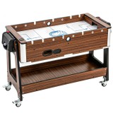 SPORTNOW Masă 3 &icirc;n 1: Air Hockey, Biliard, Fotbal de masă, Roți blocabile, Poliță | Aosom Romania
