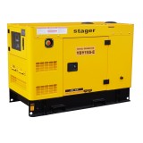Generator insonorizat Stager YDY15S-E, 15kVA, 57A, 1500rpm, monofazat, diesel