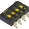 Comutator DIP-SWITCH 4 Secțiuni ON-OFF 0.025A 24VDC