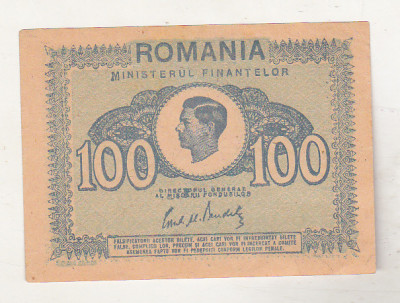 bnk bn Romania 100 lei 1945 aunc foto