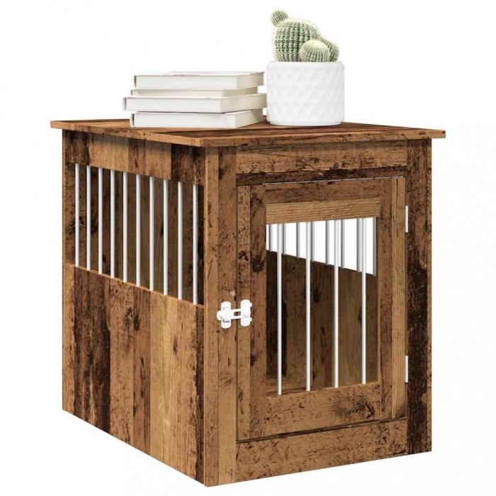 Gossi mobilier lada pentru caini lemn vechi 55x75x65cm lemn prelucrat