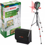 Cumpara ieftin Nivela laser cu linii BOSCH UniversalLevel 3 Set, precizie 0.5 mm m, dioda laser 650 nm, cu 3 baterii, geanta depozitare si stativ