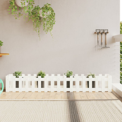 vidaXL Pat &amp;icirc;nălțat grădină design gard 200x30x30 cm lemn impregnat pin foto