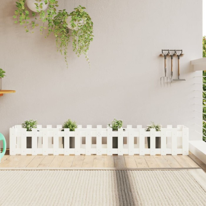 vidaXL Pat &icirc;nălțat grădină design gard 200x30x30 cm lemn impregnat pin 832503