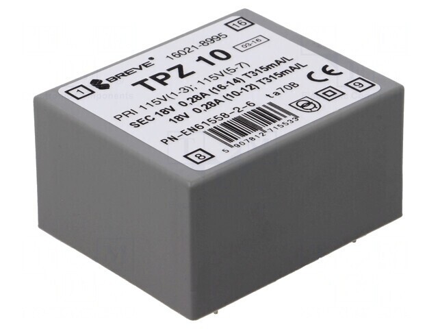 Transformator de alimentare 10VA 115/230V 18V PCB