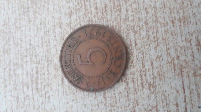 Mauritius - 5 cents 1971. foto
