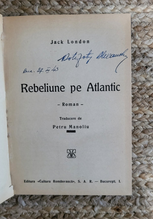 Jack London -Rebeliune pe Atlantic