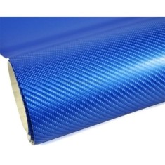 Folie carbon 3D albastru metalizat