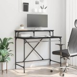 vidaXL Birou Stejar Negru 100 x 50 x 90 cm Lemn compozit 881278