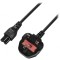 Cablu Alimentare 1.8m Negru 3x0.75mm2 BS 1363 la IEC C5