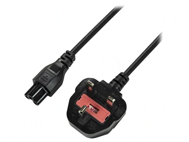 Cablu Alimentare 1.8m Negru 3x0.75mm2 BS 1363 la IEC C5