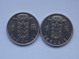 lot 2 monede diferite-1 franc 1980 Belgia
