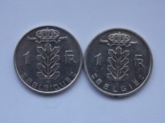lot 2 monede diferite-1 franc 1980 Belgia