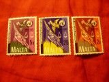 Serie Malta 1970 - Craciunul , 3 valori, Nestampilat