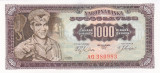 Bancnota Iugoslavia 1.000 Dinari 1963 - P75 UNC
