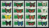 NICARAGUA 1994 - Fluturi/ serie completa MNH, Nestampilat