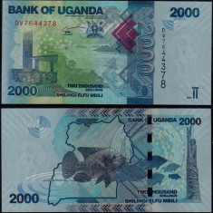 UGANDA █ bancnota █ 2000 Shillings █ 2021 █ P-50 █ UNC █ necirculata