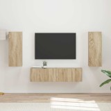 Cumpara ieftin Set comoda TV 2 buc. 30 x 31 x 80 cm Stejar Sonoma