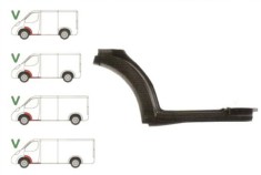 Prag Ford Transit (V184/5) 05.2000-04.2006 , Transit/Tourneo (V347/8) 05.2006-04.2013 Usa Fata Stanga , sub usa fata , cu segm aripa interior 1/3, pr