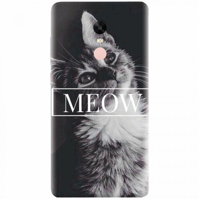 Husa silicon pentru Xiaomi Remdi Note 4X, Meow Cute Cat