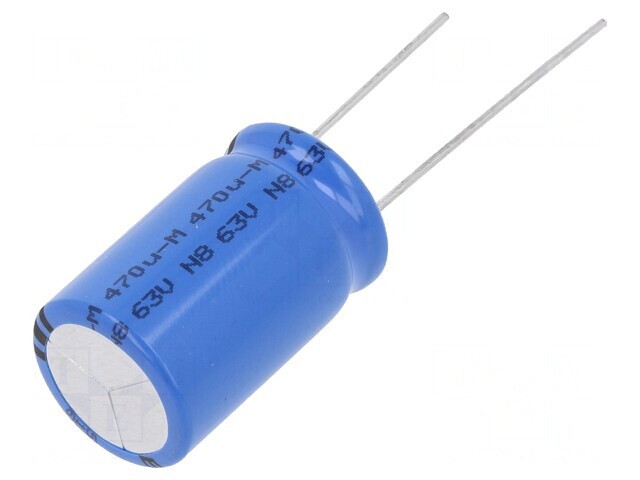 Condensator Electrolitic THT 470uF 63V 16x25mm