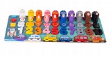 Placa cu activitati educationale Montessori, MalPlay, din lemn 44x17 cm