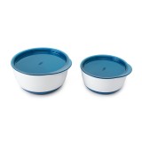 Set 2 Boluri Alimentare cu Capac Navy 200 &amp; 360 ml