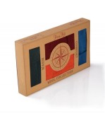 Cutie cu 4 perechi de șosete groase din l&acirc;nă - Burgund, Portocaliu, Petrol, Verde &icirc;nchis 39-42