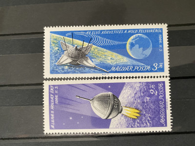 PC337 - Ungaria 1966 Cosmos, serie MNH, 2v foto