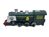 Locomotiva jucarie cu aburi si miscare angrenaje, lumini si sunete, 18cm