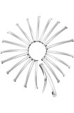 Agrafuri metalice &icirc;n stil francez, accesorii mini pentru păr &ndash; argintiu 2 3/5 inchi