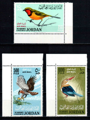 Iordania Jordania 1964, Mi #490-492 A**, fauna, pasari, MNH! Cota 250 &amp;euro;! foto